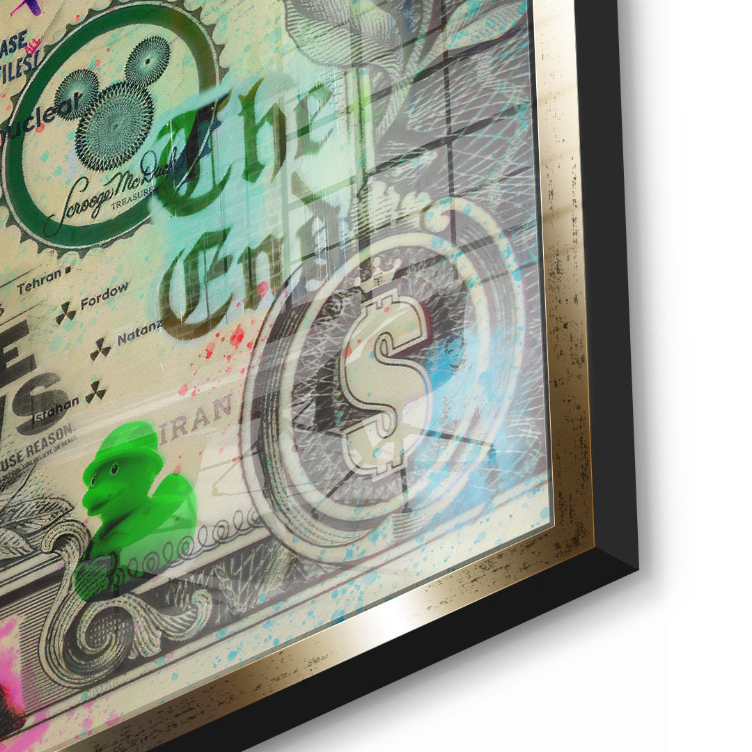 DOTCOMCANVAS TRUST NO ONE Acrylglasbild Detail Gold