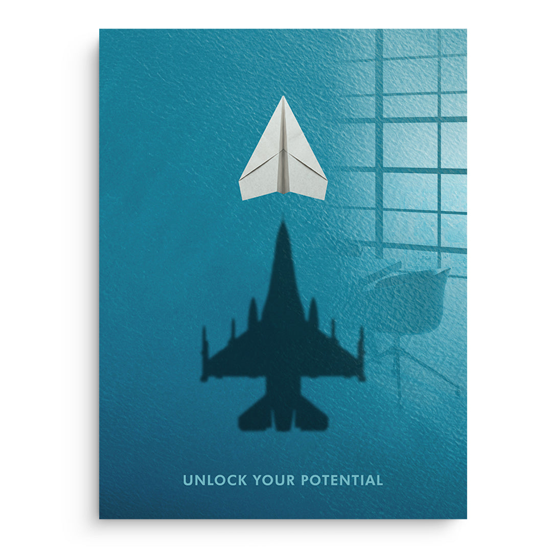 DOTCOMCANVAS Unlock Your Potential Acrylglasbild Vorderansicht ohne Rahmen