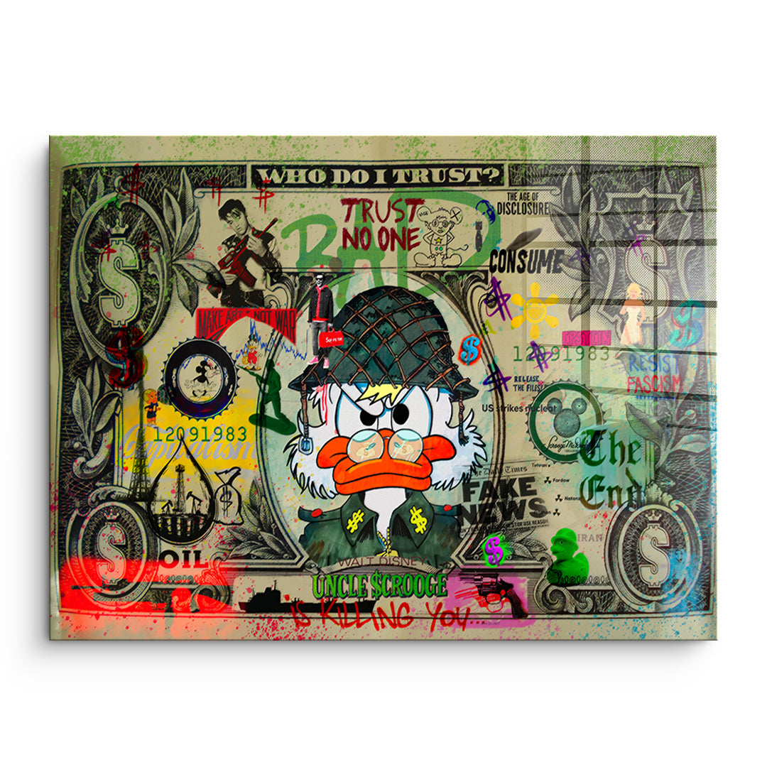 DOTCOMCANVAS TRUST NO ONE Acrylglasbild Vorderansicht Ohne Rahmen