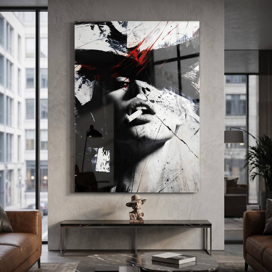 DOTCOMCANVAS® Abstract obsession Acrylglasbild – im Raum