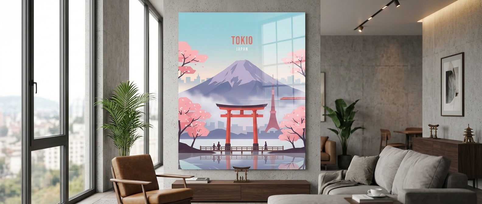 DOTCOMCANVAS Tokyo Banner Acrylglasbild