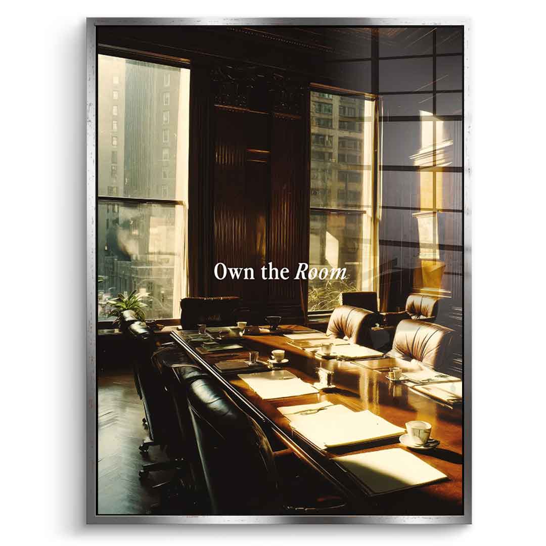 DOTCOMCANVAS Own the Room Acrylglas mit silbernem Rahmen