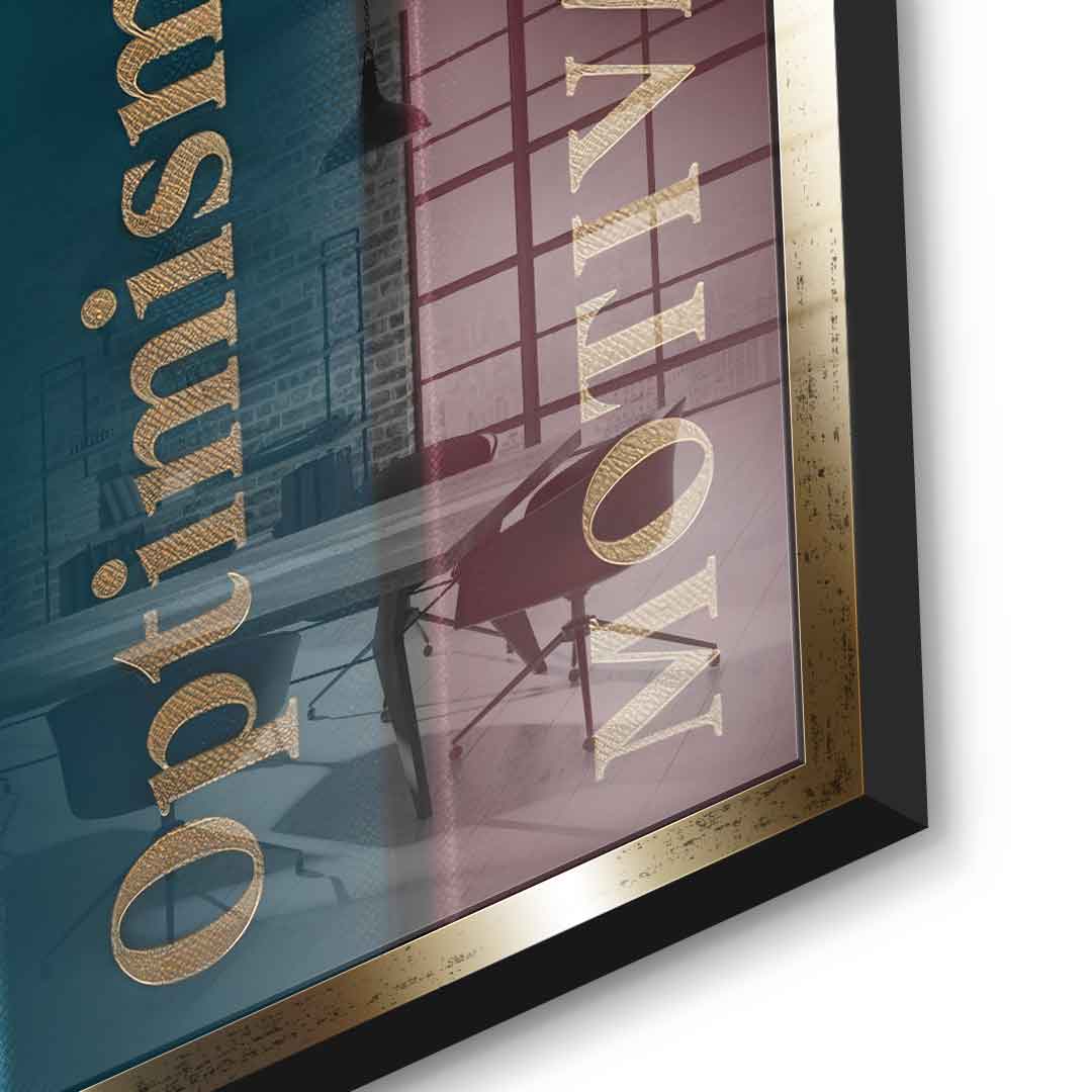DOTCOMCANVAS Motivational Books Acrylglasbild Detail Gold