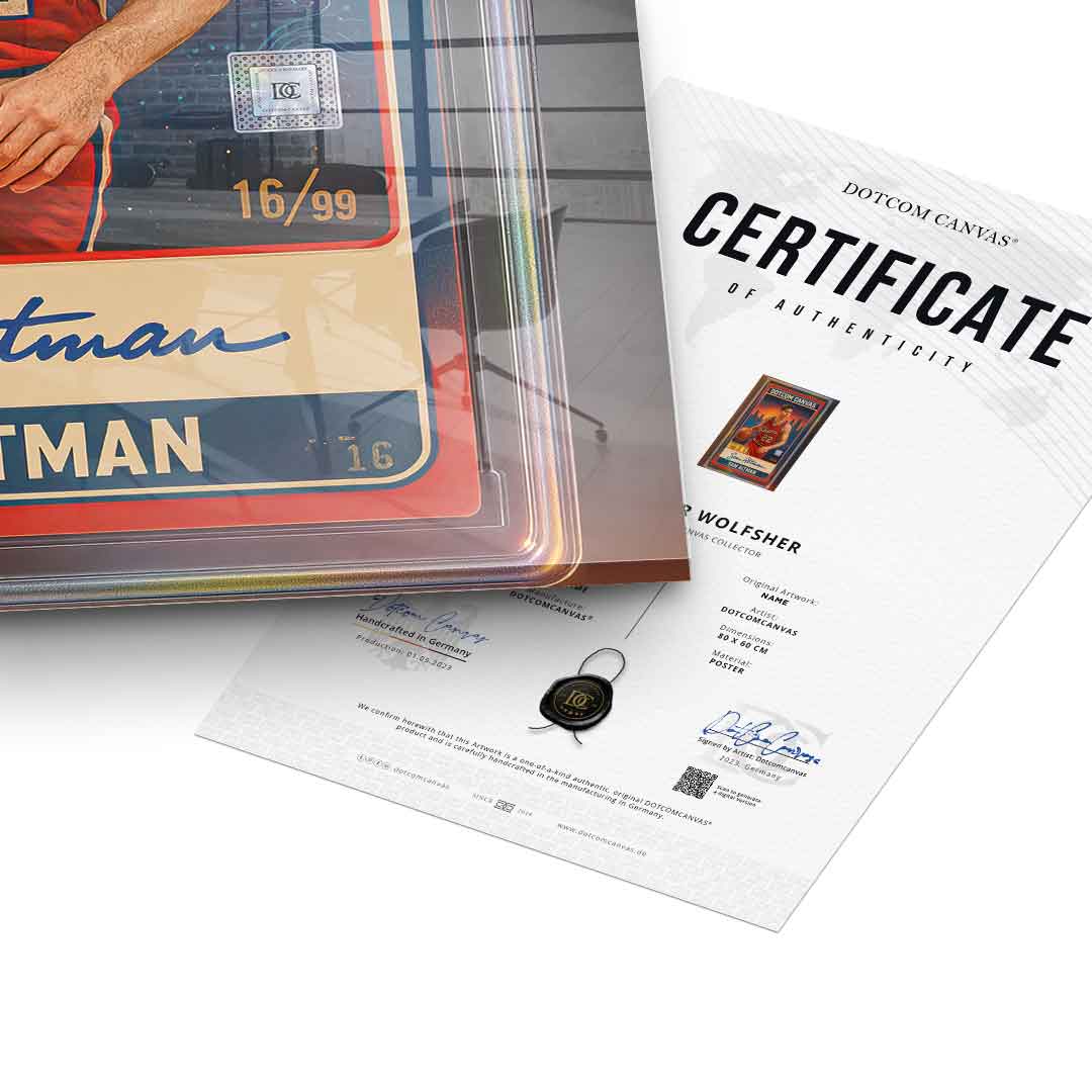 DOTCOMCANVAS Sam Altman Basketball Card Acrylglasbild Echtheitszertifikat