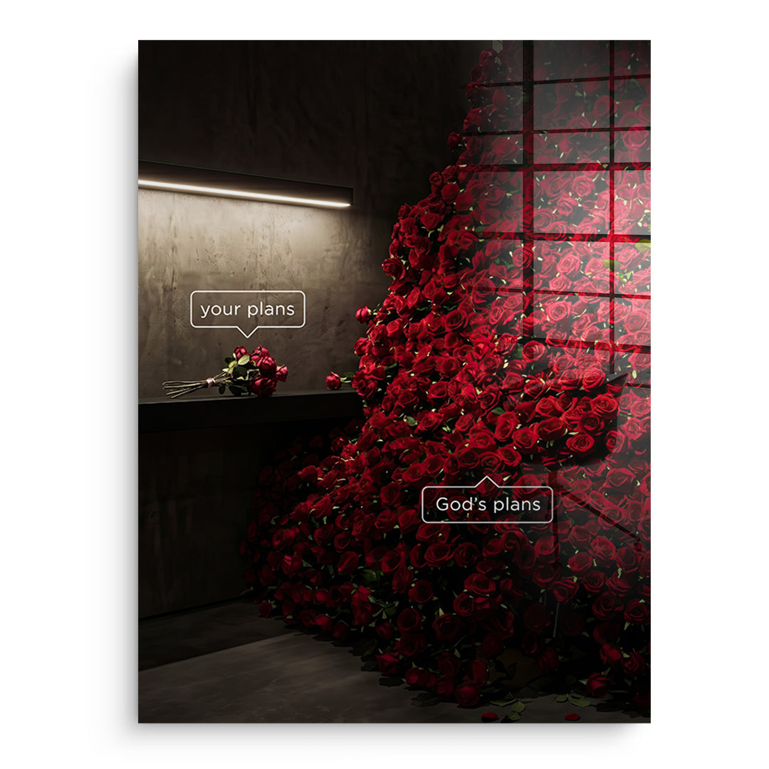DOTCOMCANVAS Your Plans vs God's Plans Acrylglasbild Vorderansicht ohne Rahmen