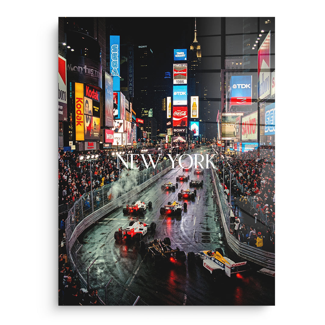 DOTCOMCANVAS New York F1 Acrylglasbild Vorderansicht ohne Rahmen