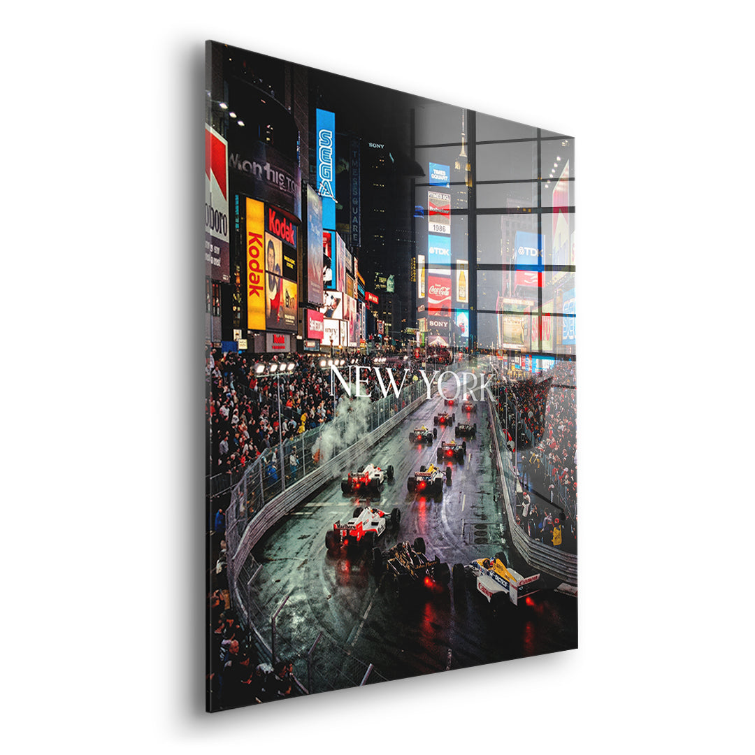 DOTCOMCANVAS New York F1 Acrylglasbild Seitenansicht ohne Rahmen
