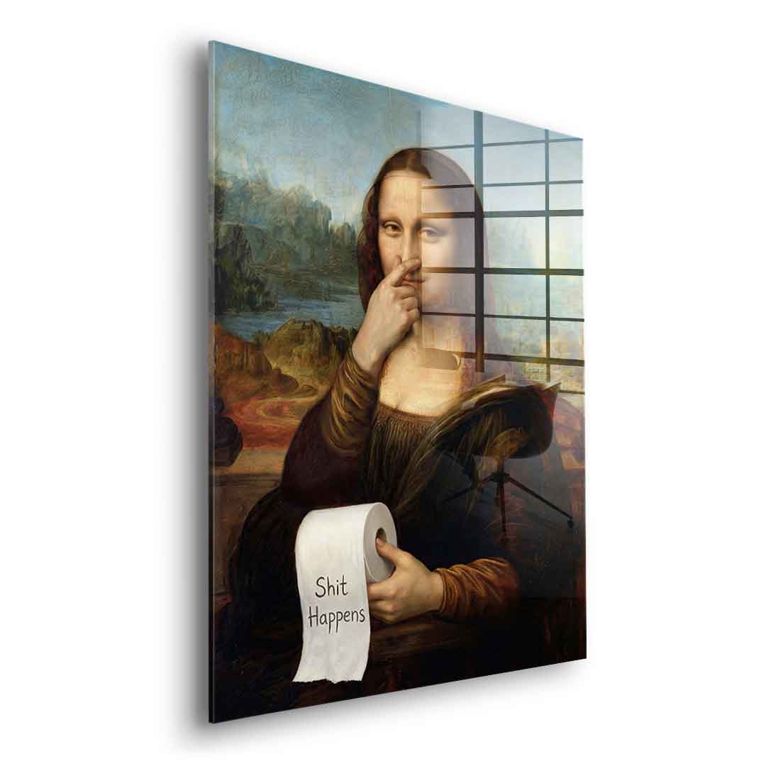 DOTCOMCANVAS Mona Lisa 1 for Toilett Acrylglasbild Seitenansicht ohne Rahmen