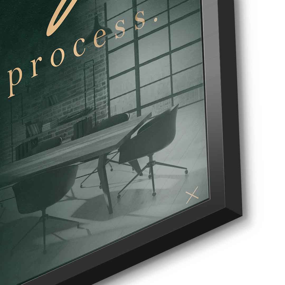 DOTCOMCANVAS® Enjoy Acrylglasbild – Detailansicht Schwarz