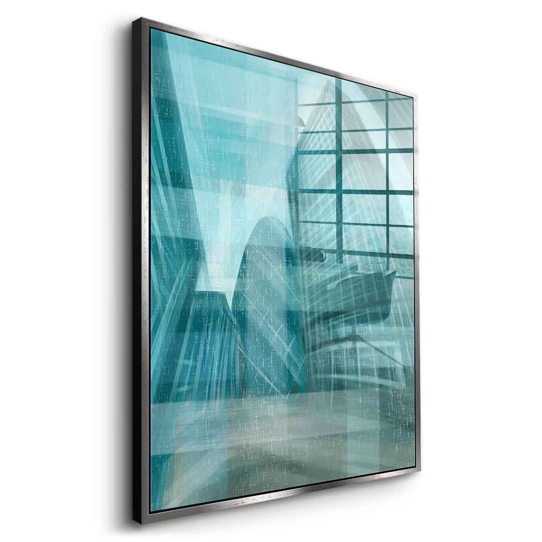 Shining City Pearl Glas - Acrylglasbild Seite