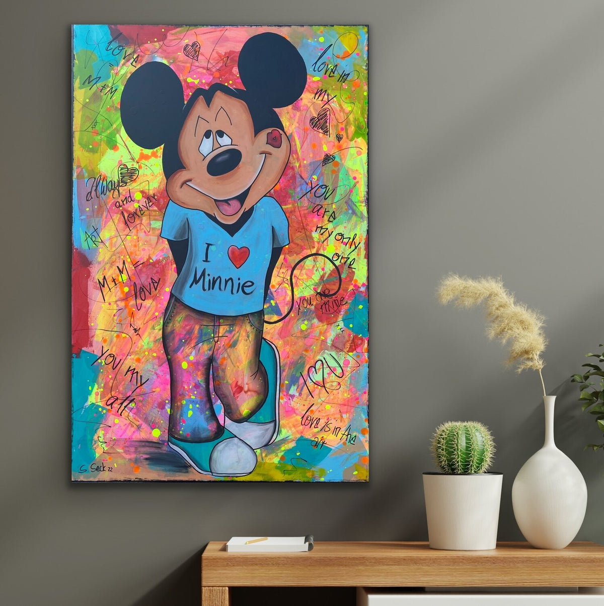Mickey Loves Minni Original – Detail