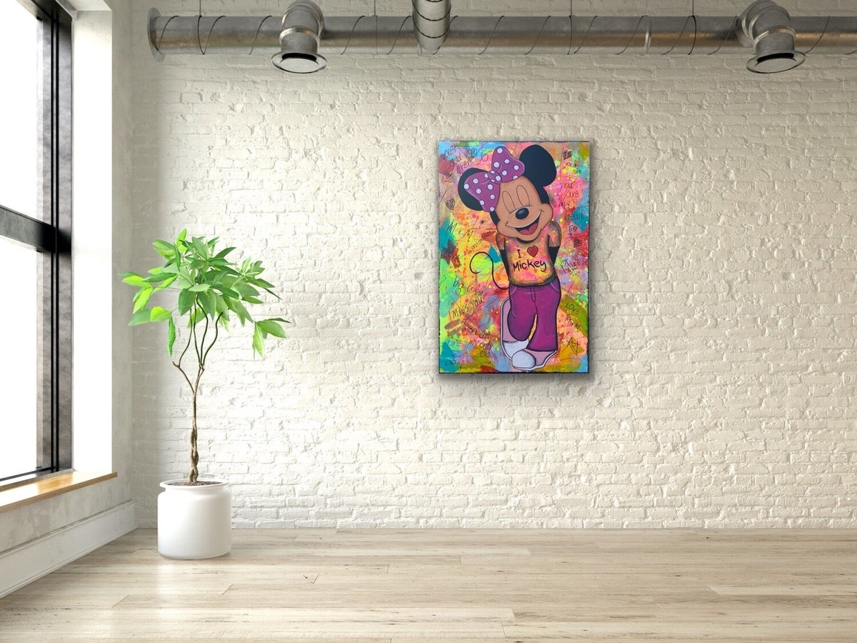 Minni Loves Mickey Original – Detail
