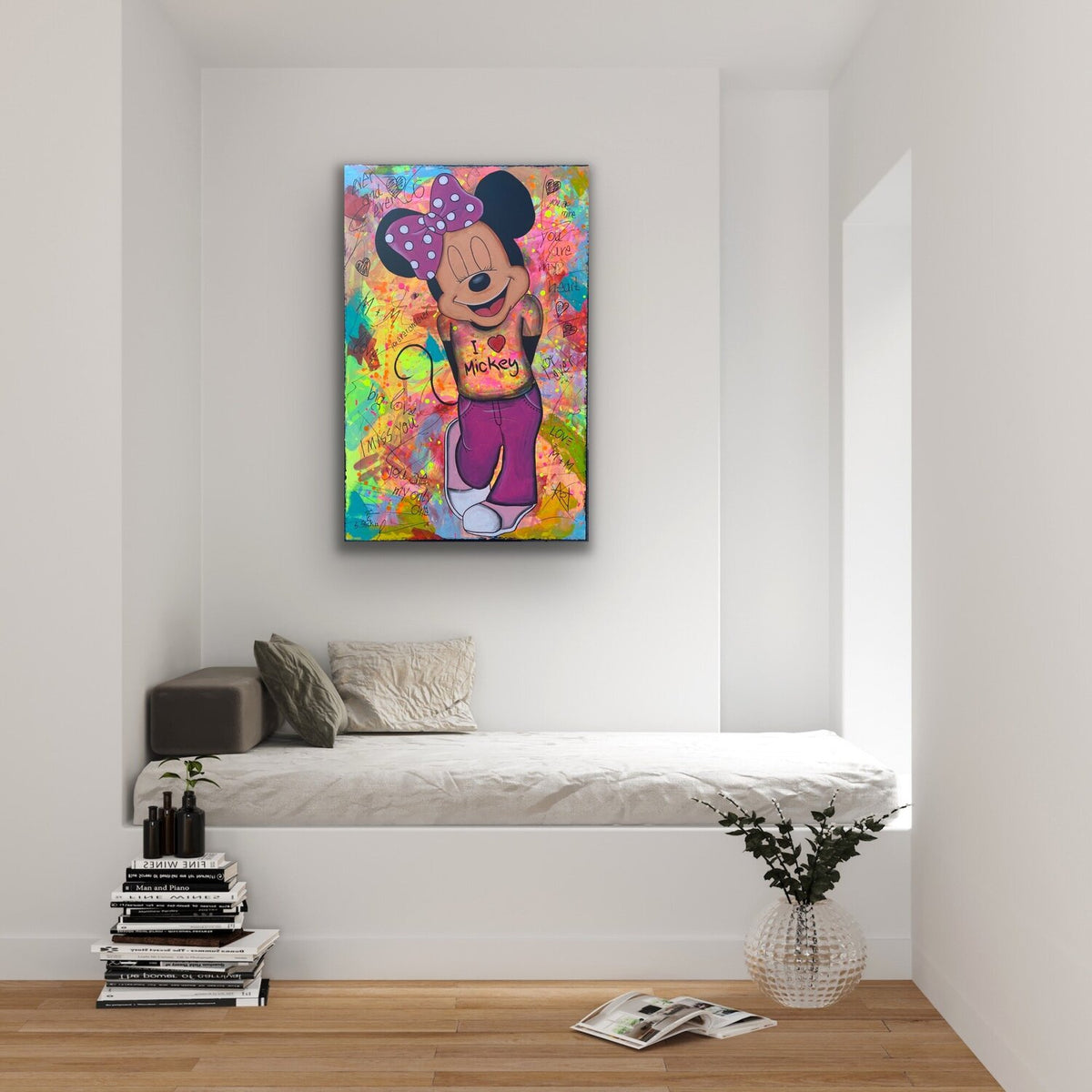Minni Loves Mickey Original – Detail
