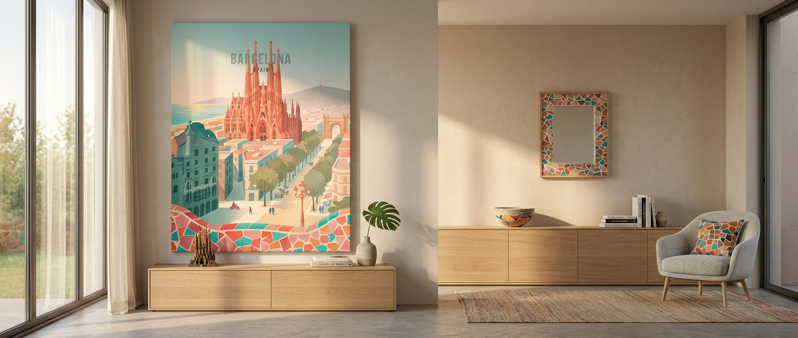 Barcelona Leinwandbild Website Banner