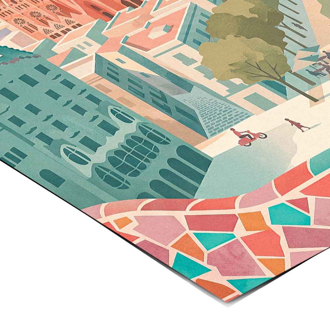 Barcelona Poster Corner-Detail-Vertical