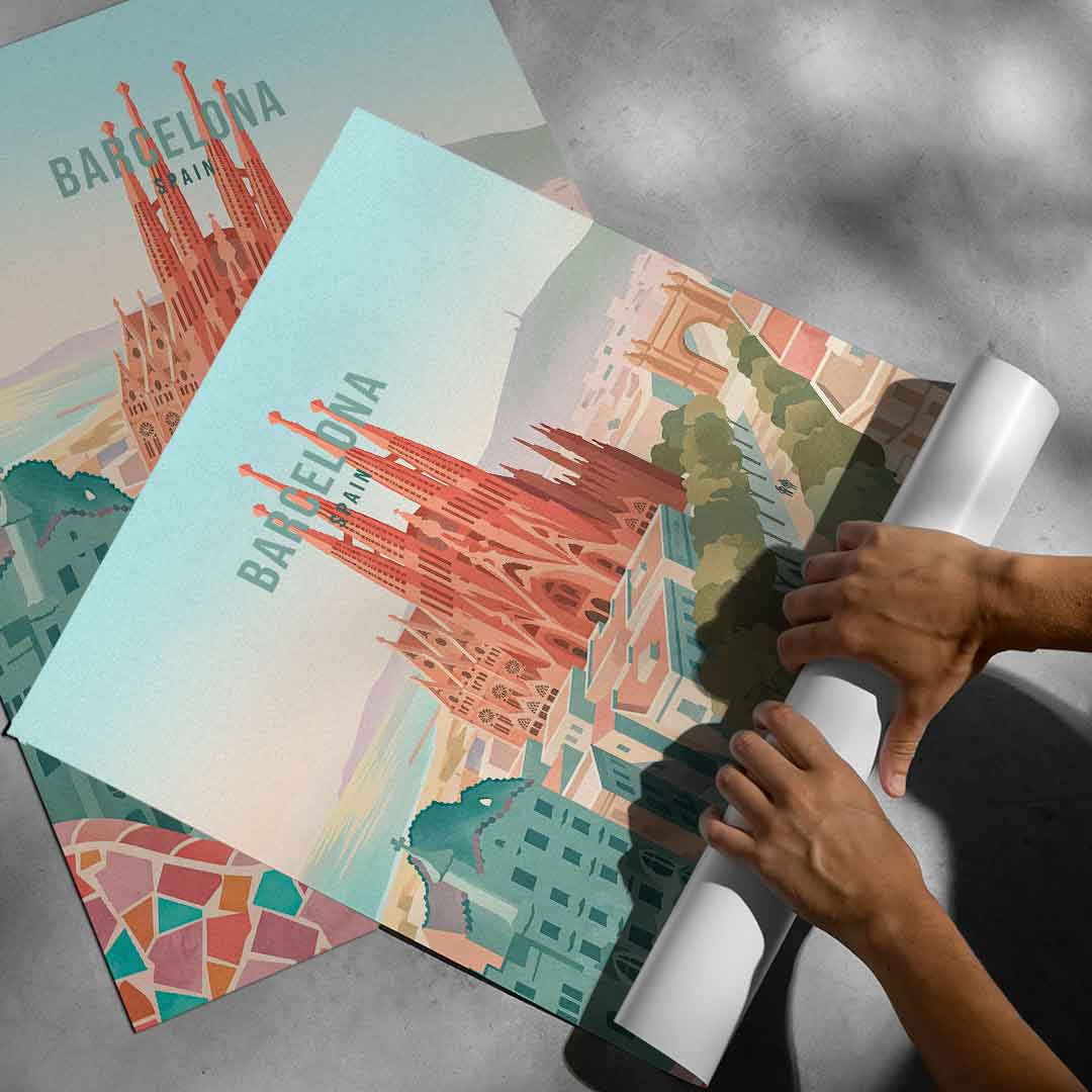 Barcelona Poster Roll-up-Poster-Vertical