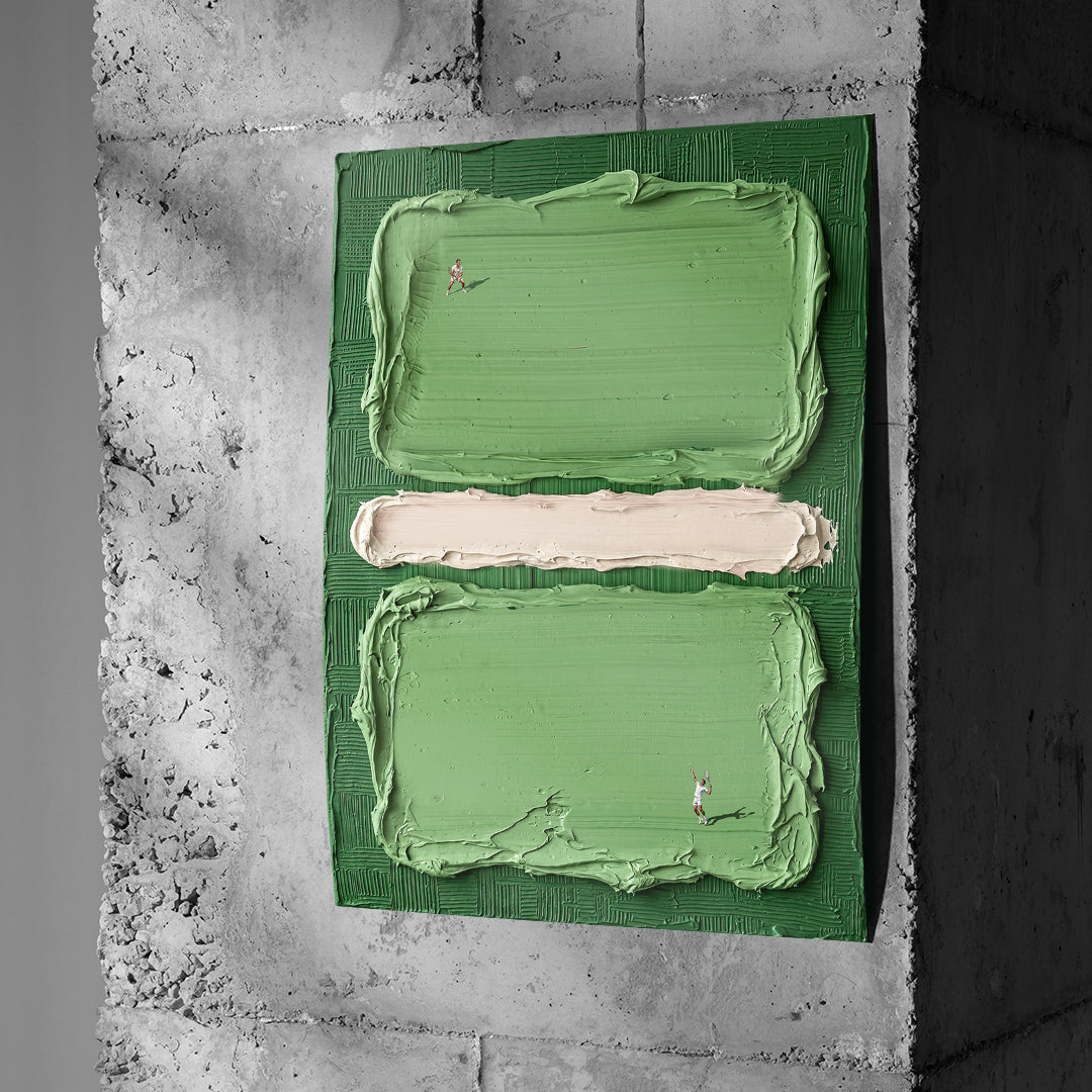 Play Tennis Poster beton wall mockup