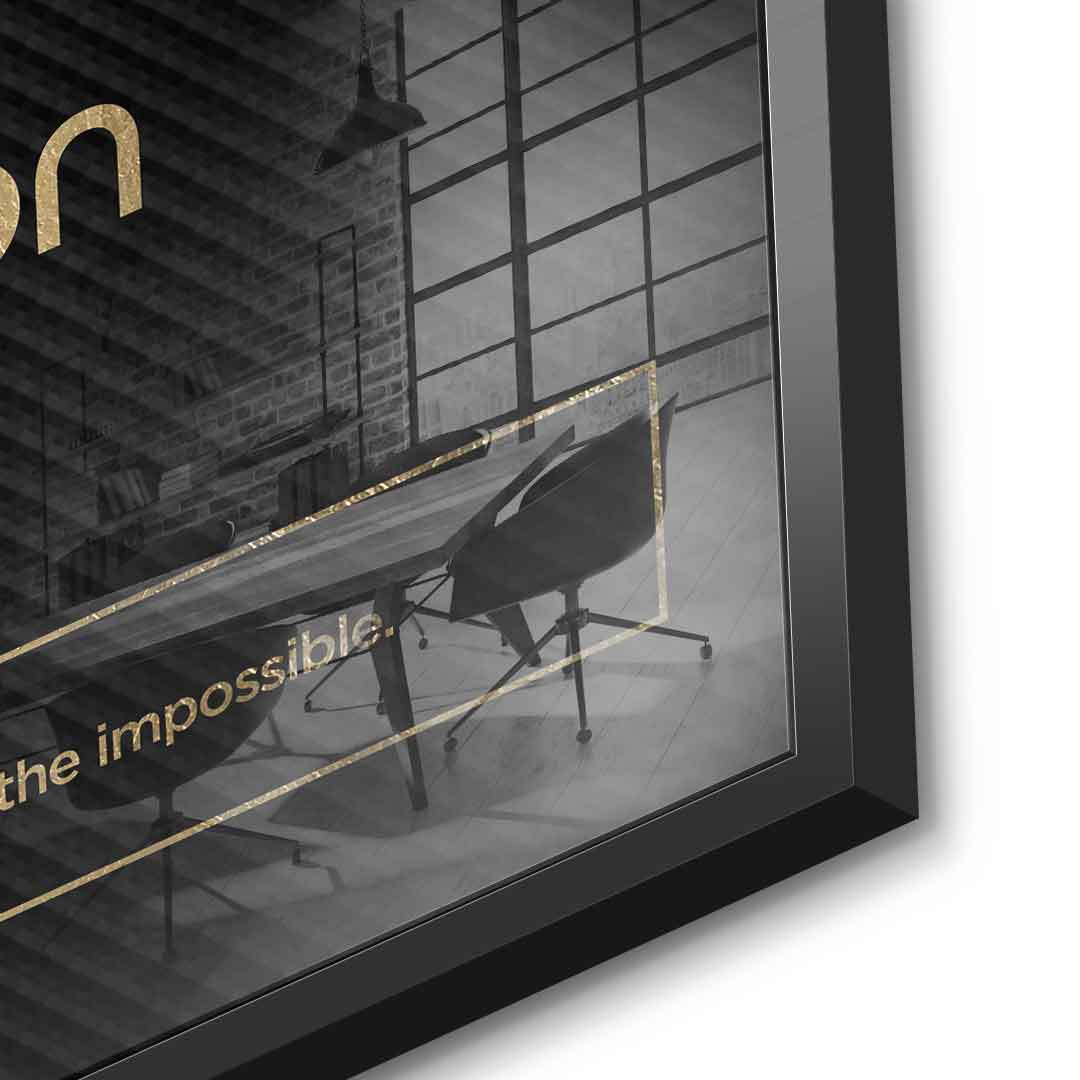 DOTCOMCANVAS® Passion (Pa) Acrylglasbild Version Schwarz – Detailansicht