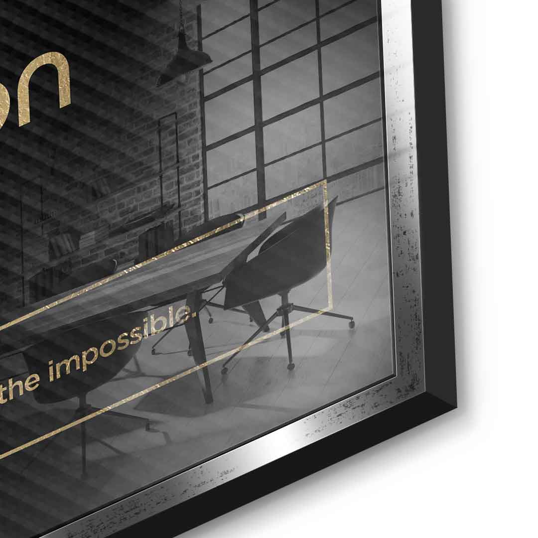 DOTCOMCANVAS® Passion (Pa) Acrylglasbild Version Schwarz – Detailansicht