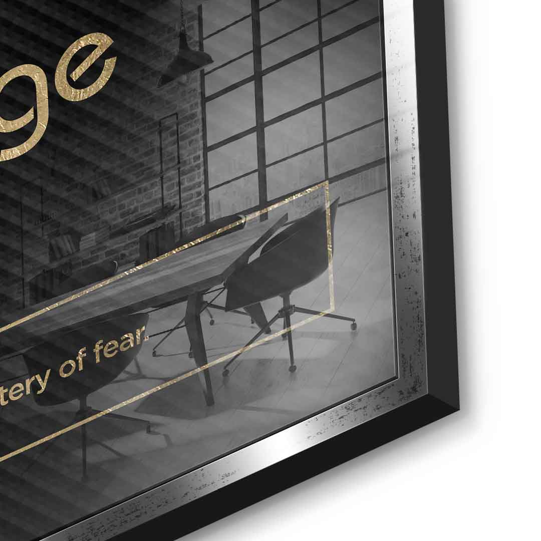 DOTCOMCANVAS® Courage (Co) Acrylglasbild Version Schwarz – Detailansicht 3