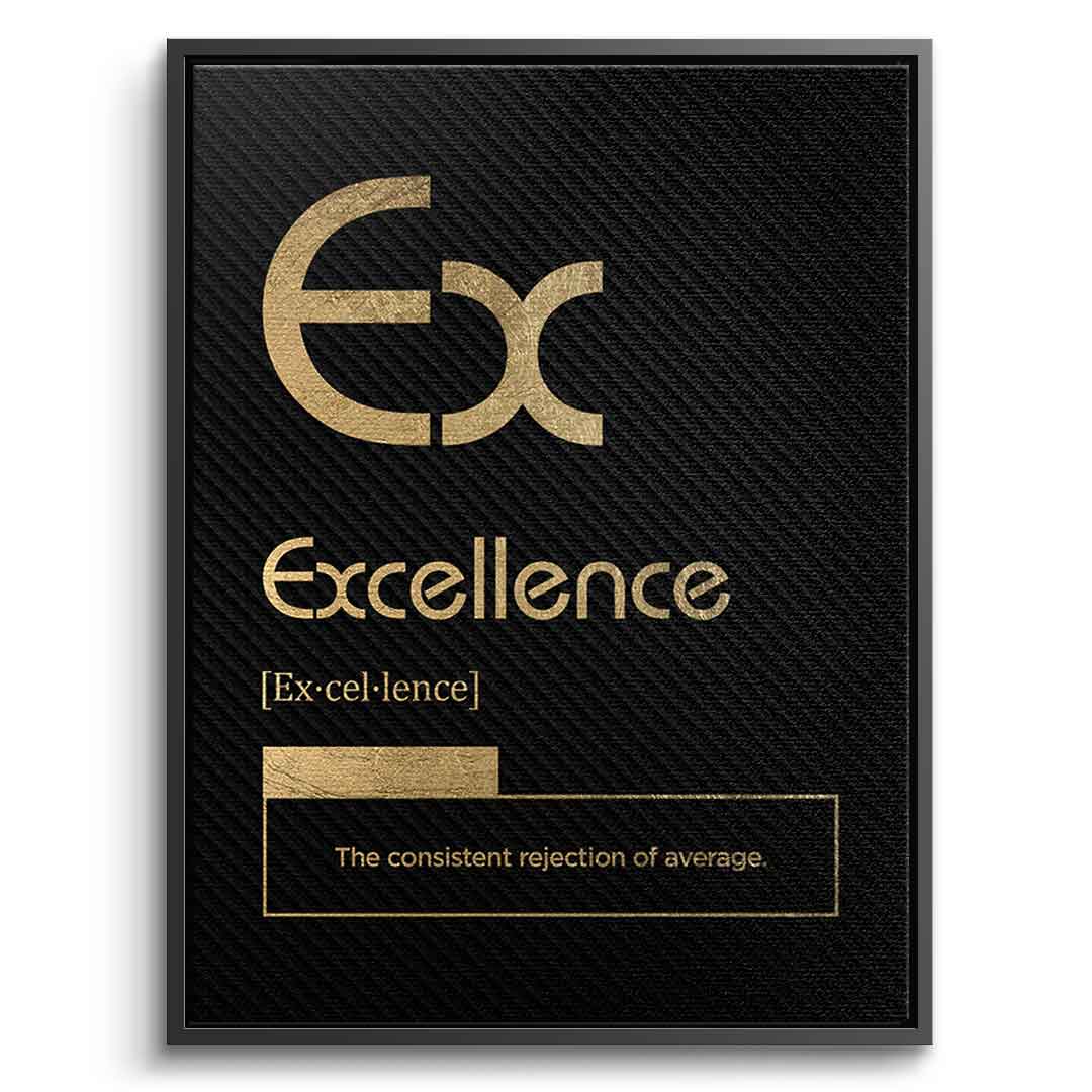 DOTCOMCANVAS® Excellence (Ex) Leinwandbild Version Schwarz – Vorderansicht Silberner Rahmen