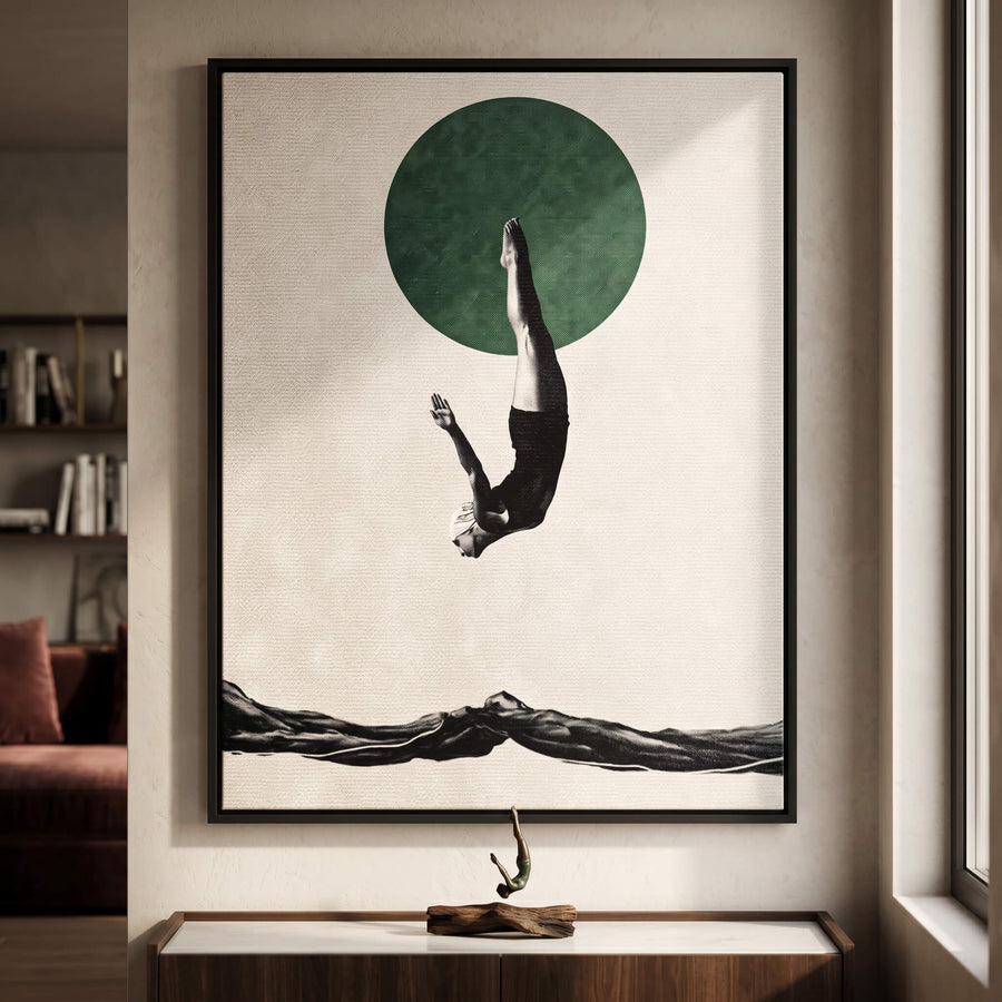 DOTCOMCANVAS® Dive Leinwandbild – im Raum