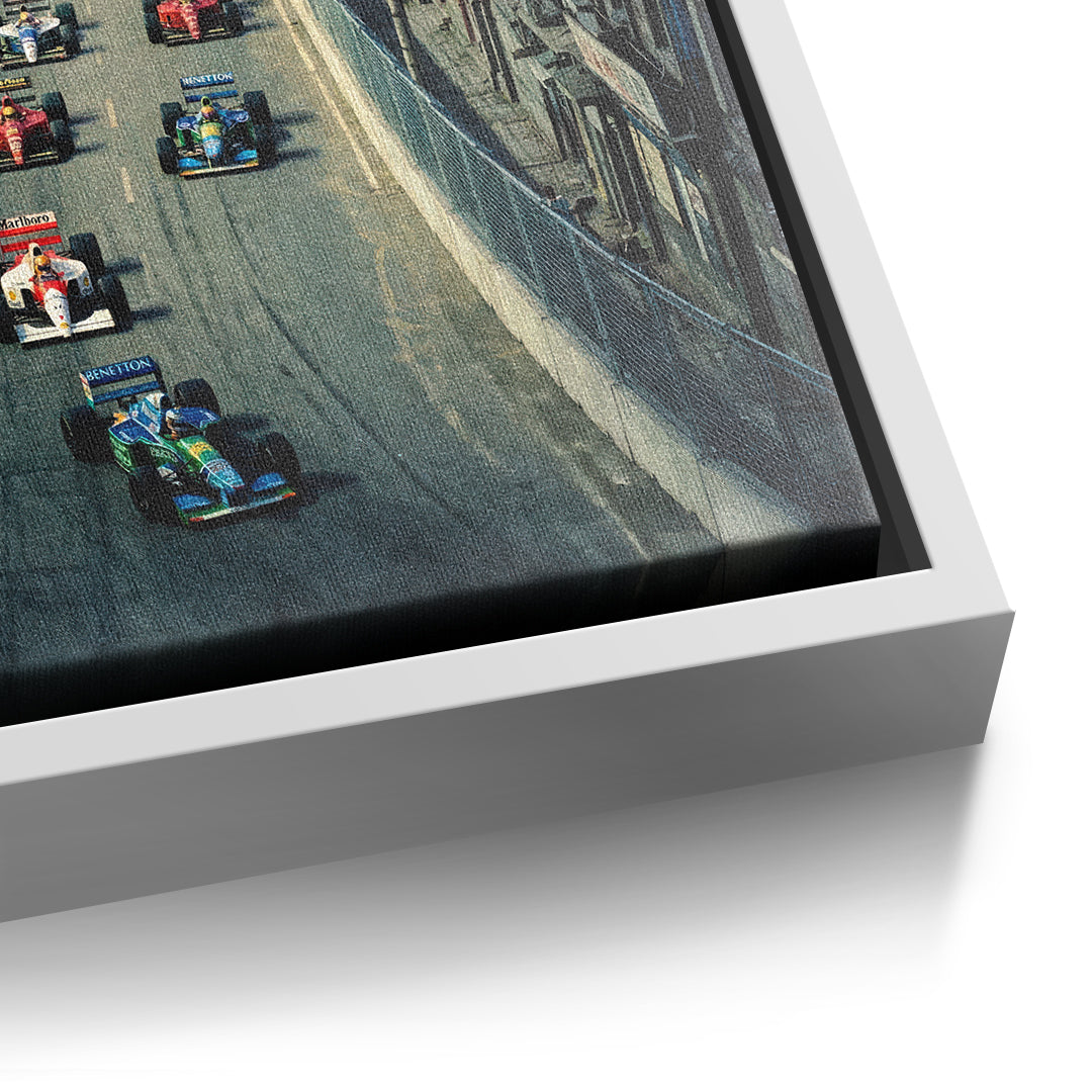 Beijing F1 Leinwandbild – Detail weißer Rahmen