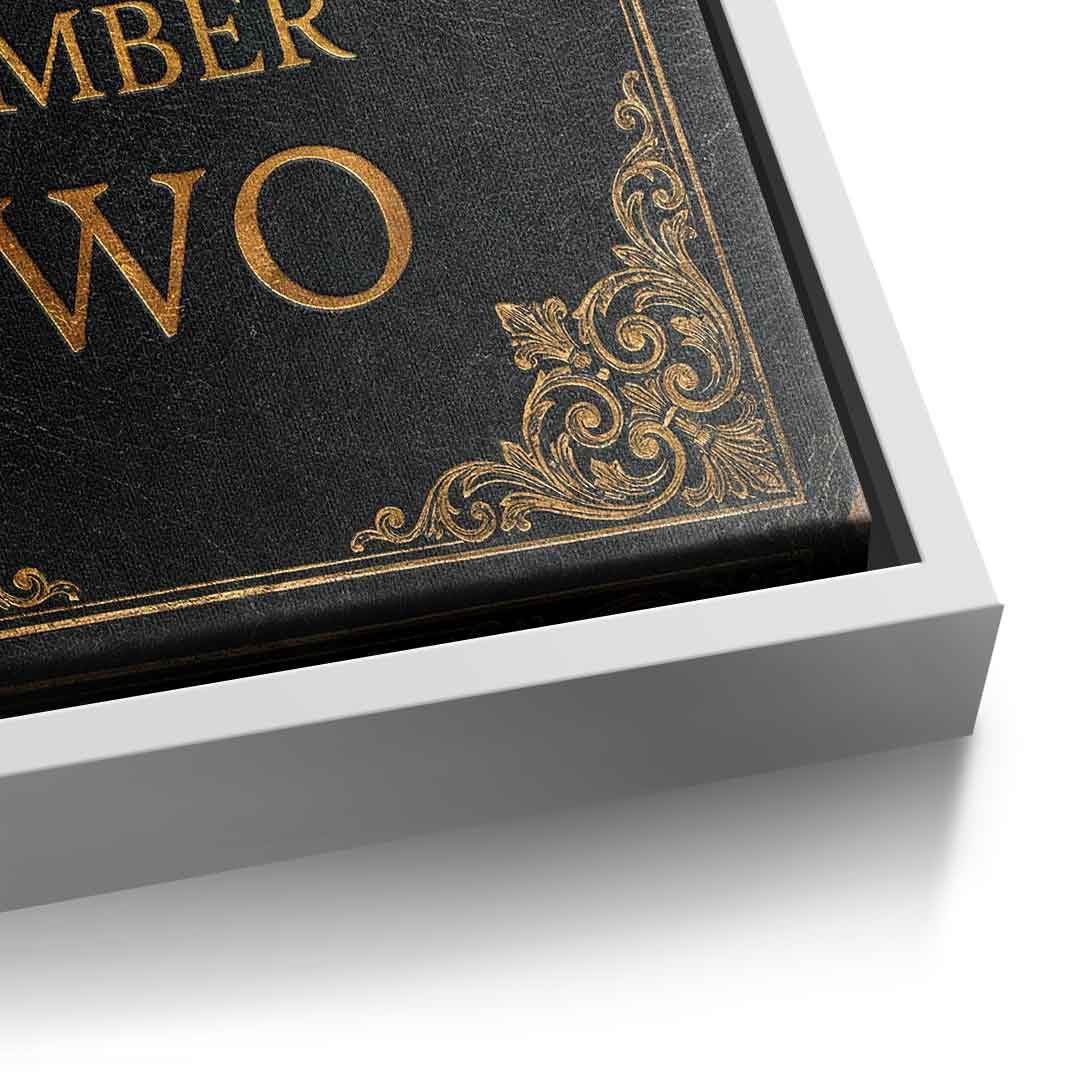 DOTCOMCANVAS® Rule Number One Leinwandbild – Detailansicht weißer Rahmen