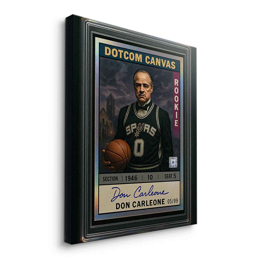DOTCOMCANVAS Leinwandbild Don Carleone Basketball Card Pop Art Seitenansicht ohne Rahmen