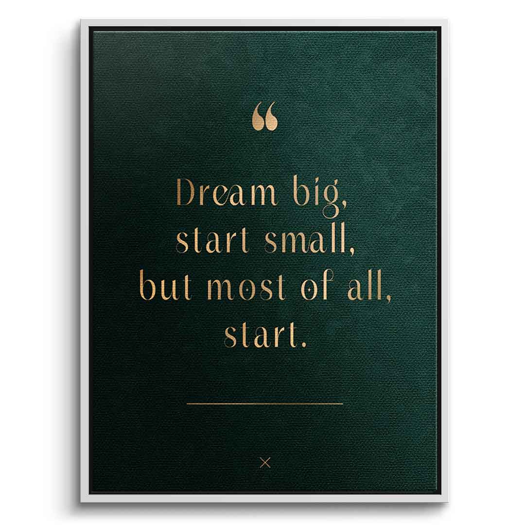 DOTCOMCANVAS Dream Big Leinwandbild mit weißem Premium-Rahmen Frontansicht