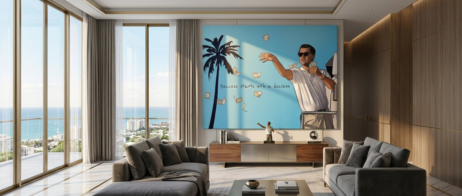 Success starts with a decision Leinwandbild Banner