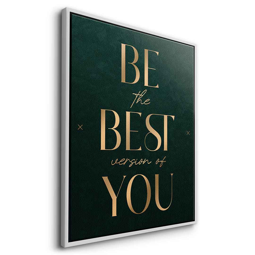 Be the Best Leinwandbild Rahmendetail – Motivation Typografie