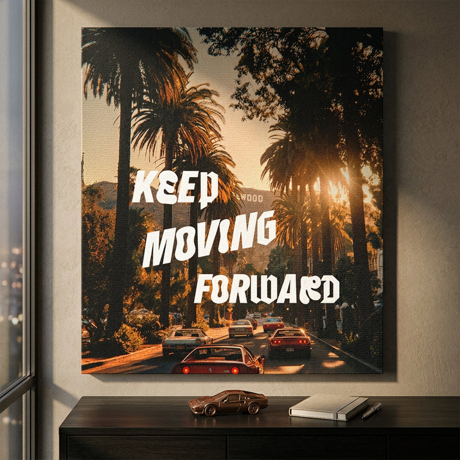 Keep moving forward Leinwandbild Room