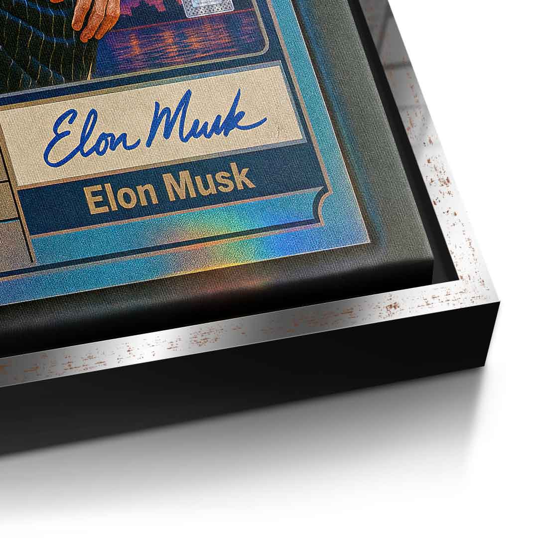DOTCOMCANVAS Elon Musk Basketball Card Leinwandbild Detail