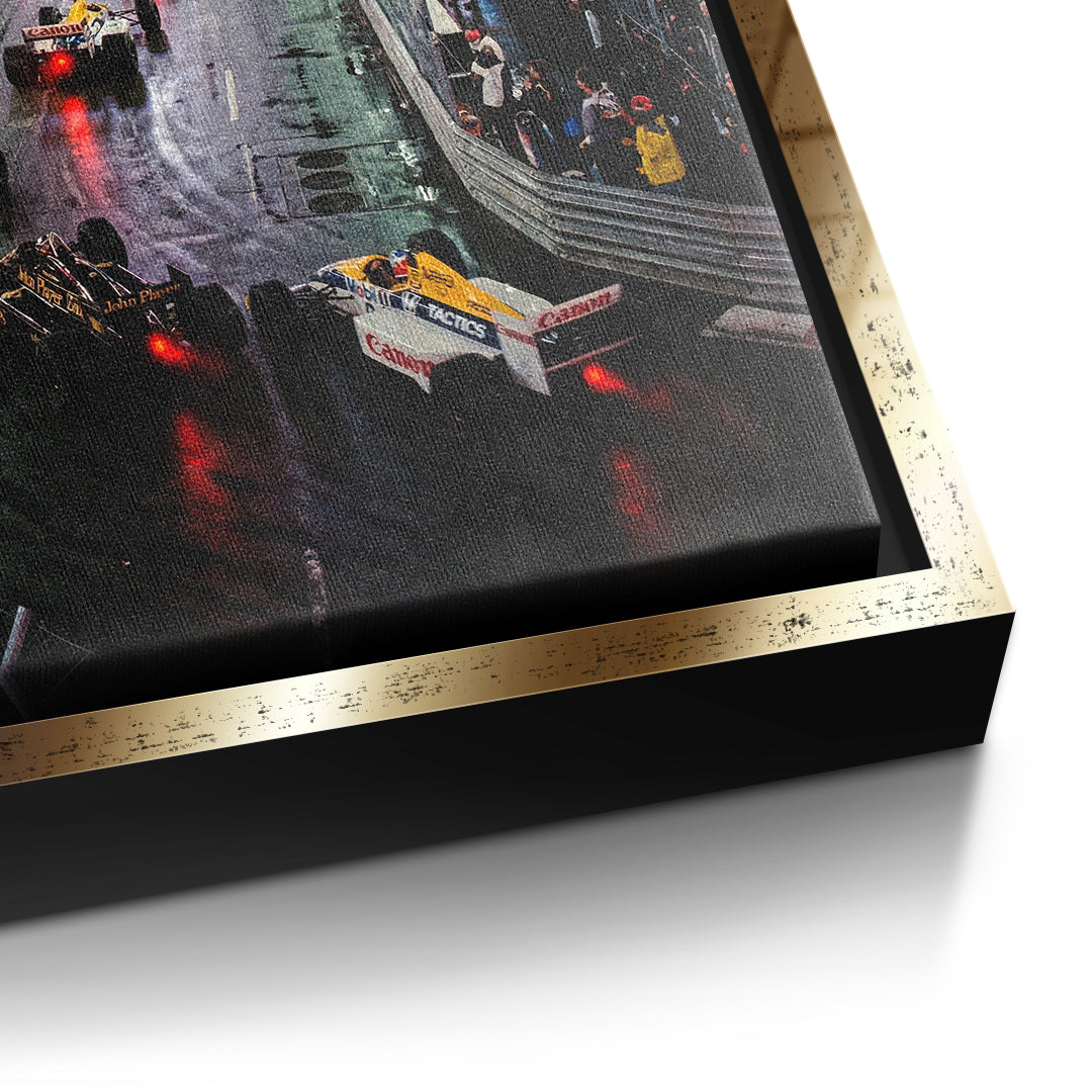 DOTCOMCANVAS New York F1 Leinwandbild Detailansicht mit Goldrahmen