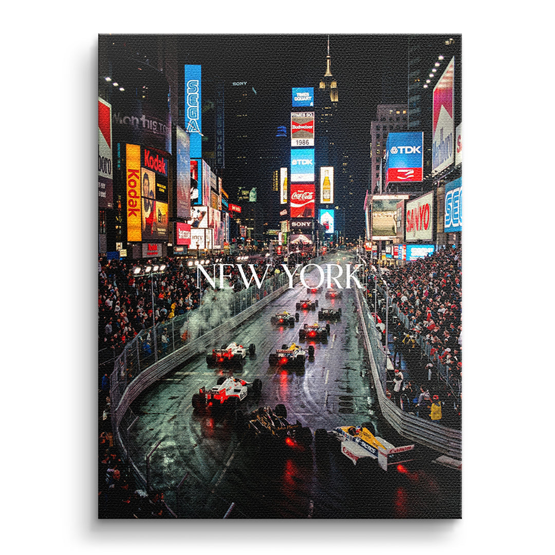 DOTCOMCANVAS New York F1 Leinwandbild Vorderansicht ohne Rahmen