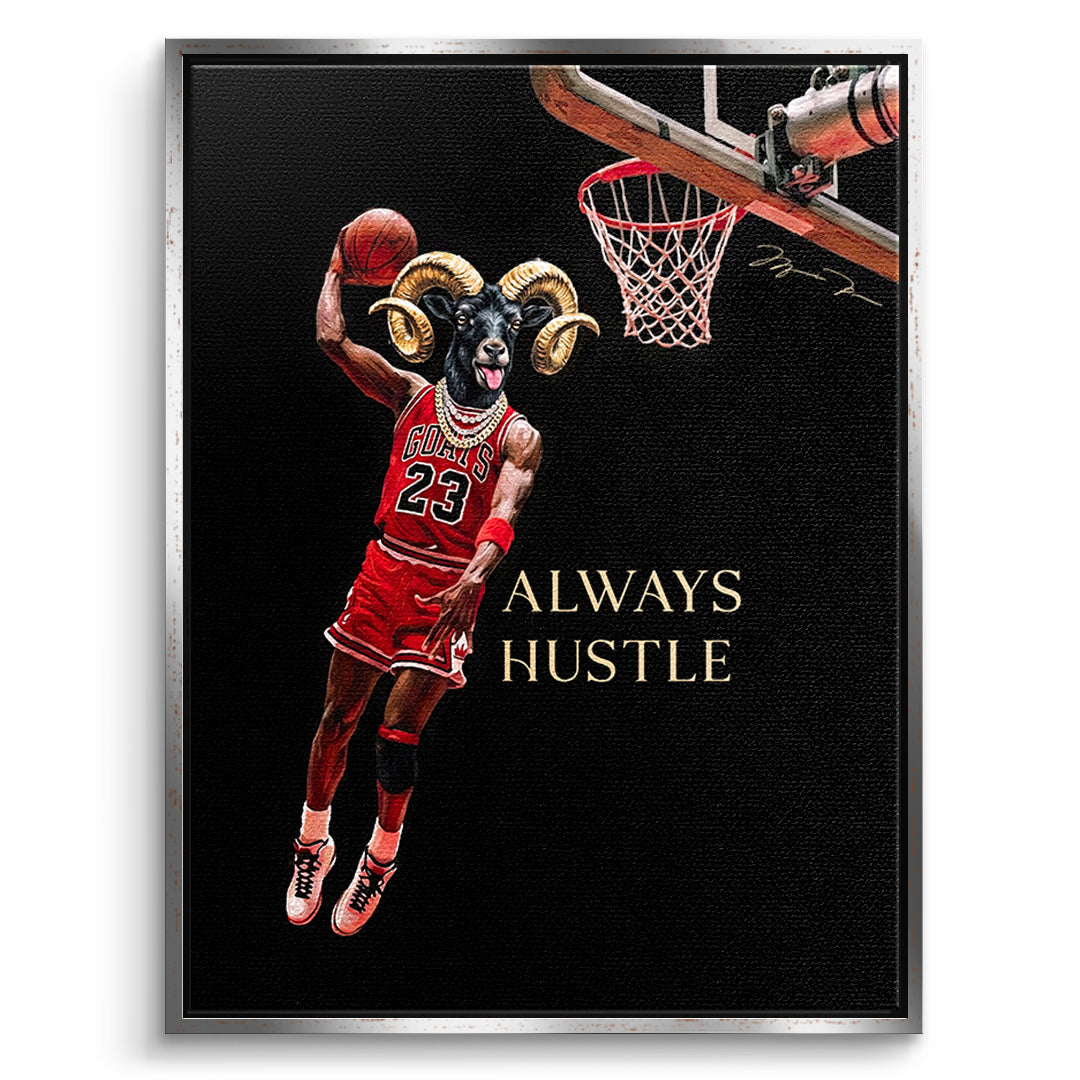 DOTCOMCANVAS GOAT Dunk Leinwandbild Vorderansicht Silber