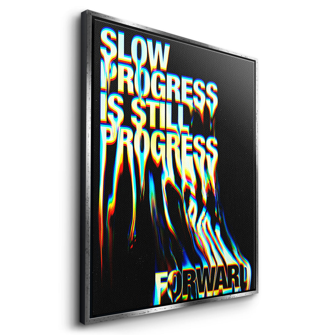DOTCOMCANVAS Slow Process Leinwandbild Seitenansicht Silberner Rahmen