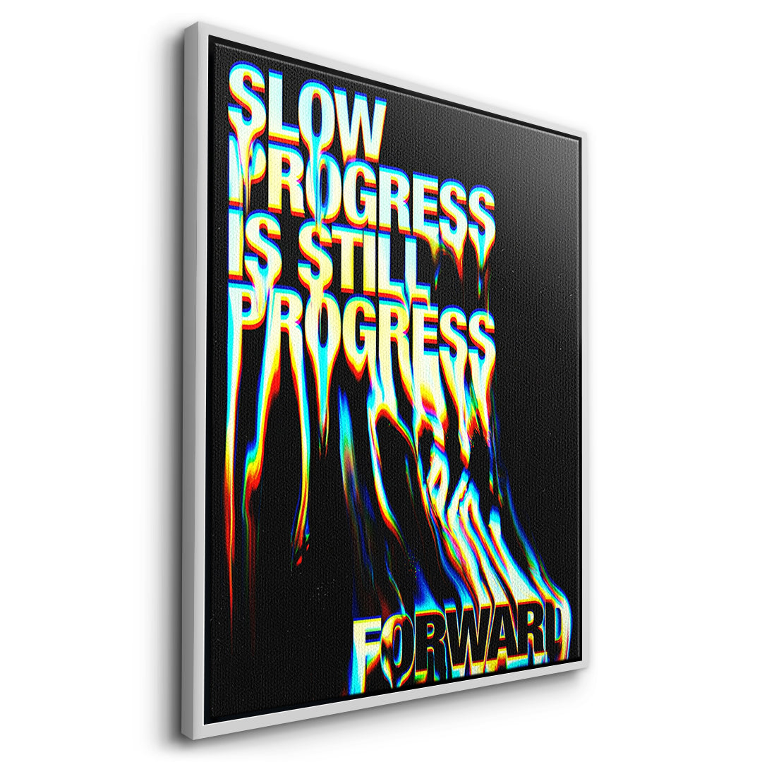 DOTCOMCANVAS Slow Process Leinwandbild Seitenansicht Weißer Rahmen