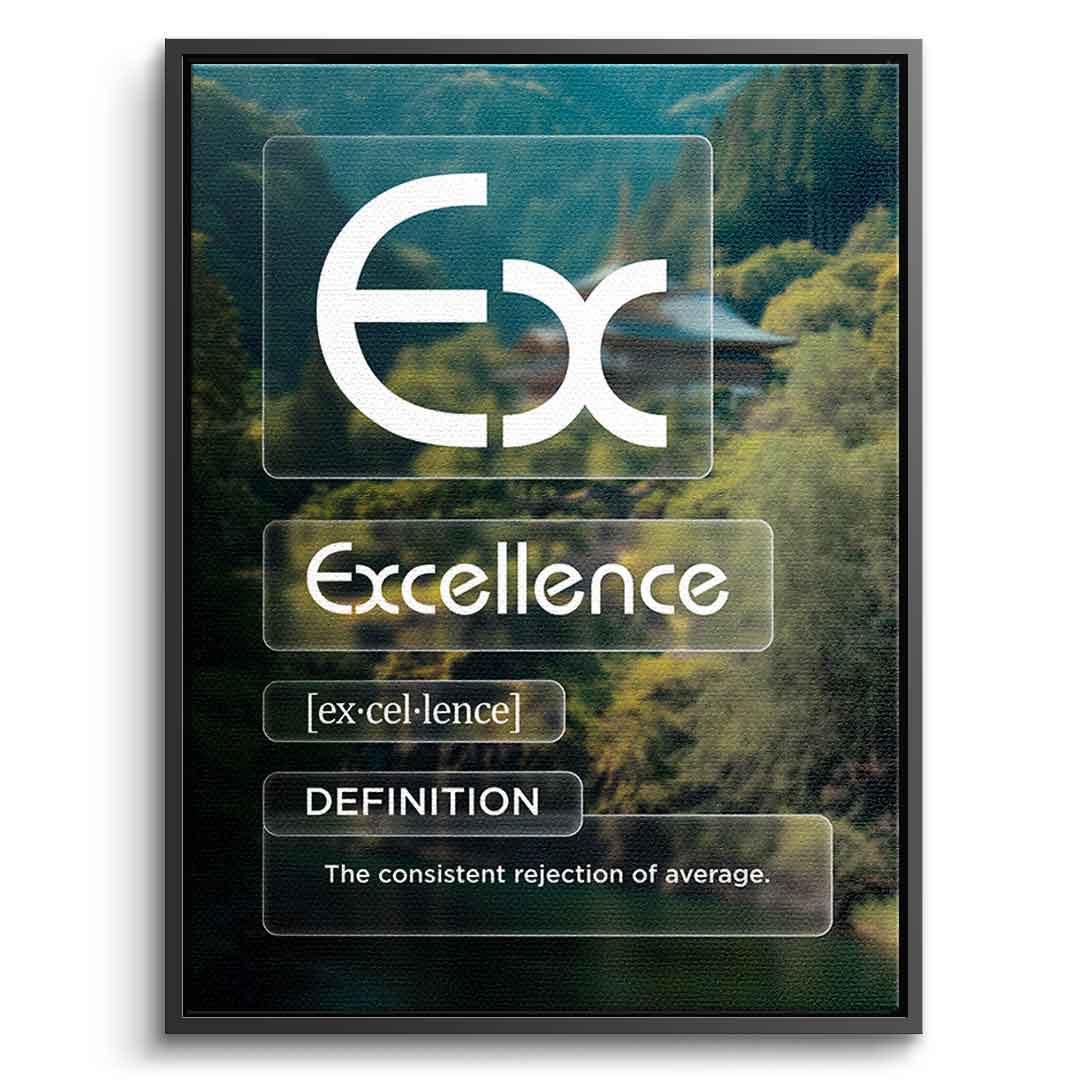 DOTCOMCANVAS® Excellence (Ex) Leinwandbild Version Farbig – Vorderansicht Silberner Rahmen