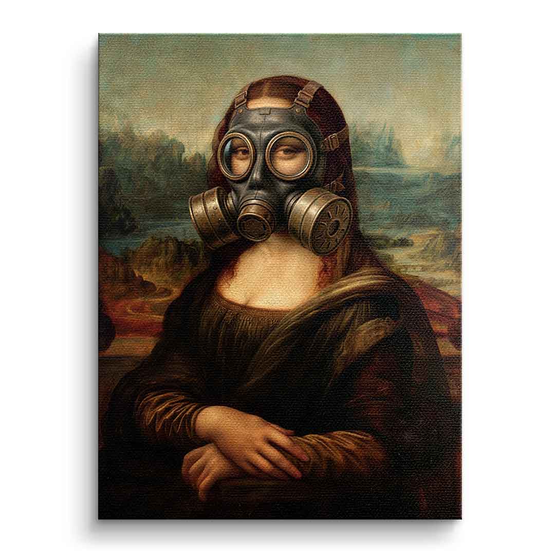 DOTCOMCANVAS Mona Lisa fürs WC 3 Leinwandbild - Vorderansicht ohne Rahmen