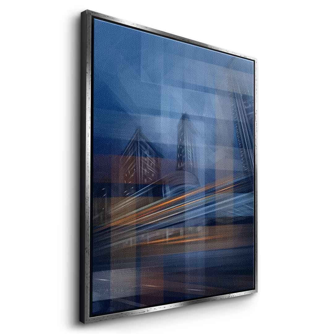 Moving City Glass - Leinwandbild Seite