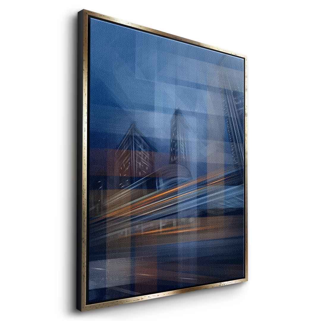 Moving City Glass - Leinwandbild Seite