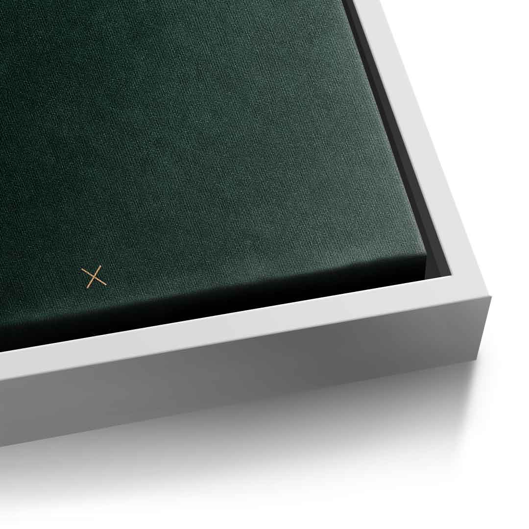 DOTCOMCANVAS FOCUS Leinwandbild – Detailaufnahme weißer Rahmen