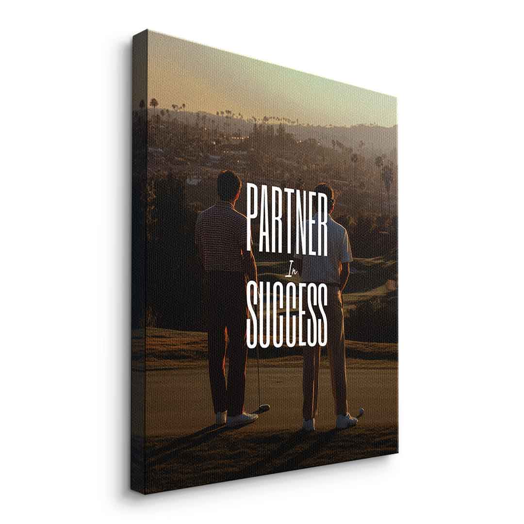 DOTCOMCANVAS Partner in Success Leinwandbild ohne Rahmen Seitenansicht