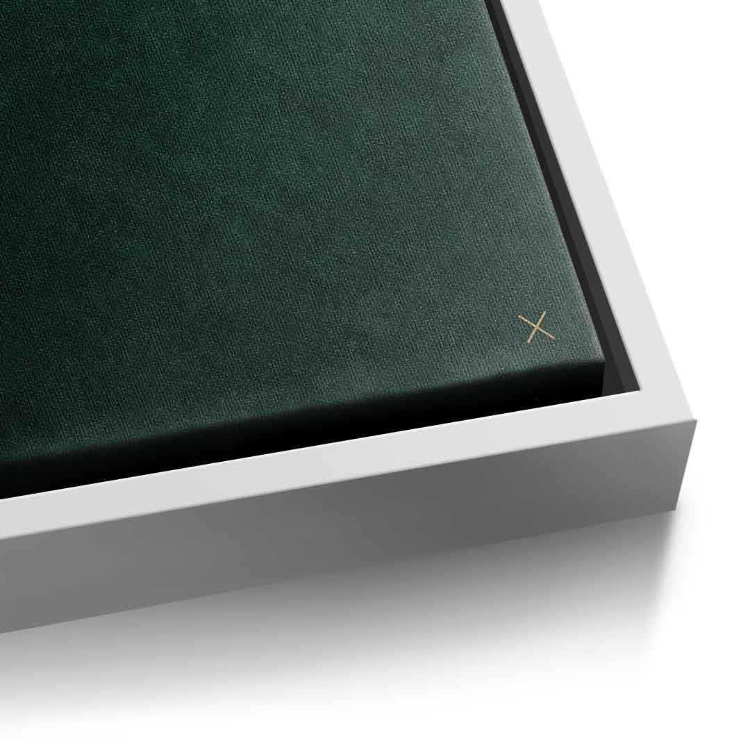 DOTCOMCANVAS® Enjoy Leinwandbild – Detailansicht Druckqualität Weiß