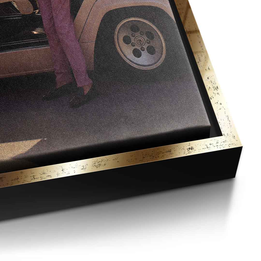 DOTCOMCANVAS Rise. Hustle. Conquer. Leinwandbild Goldener Rahmen Detailansicht
