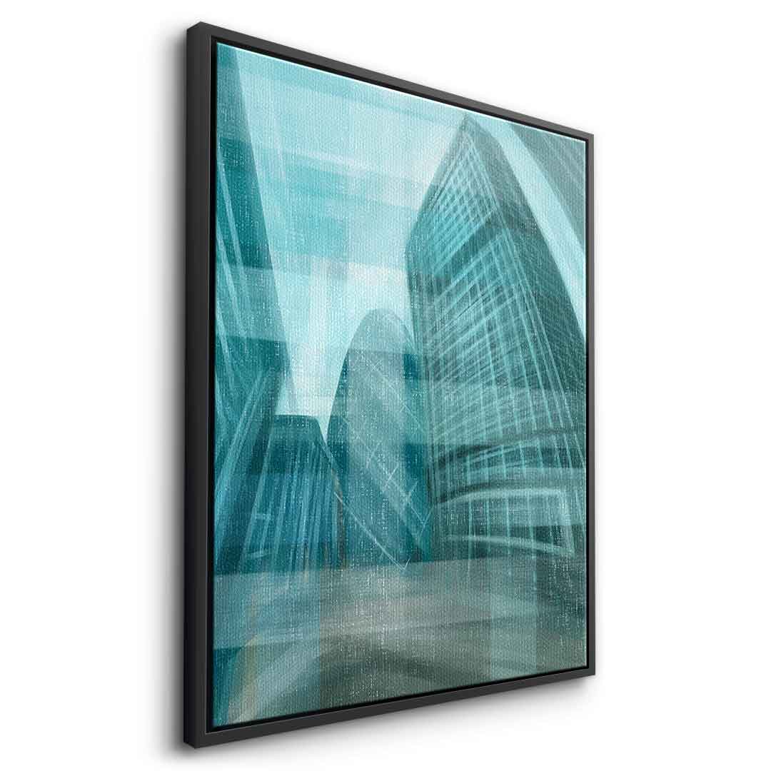 Shining City Pearl Glas - Leinwandbild Seite