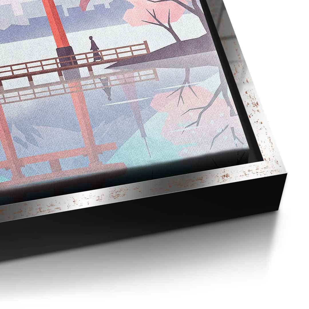 DOTCOMCANVAS Tokyo Leinwandbild Detail silber