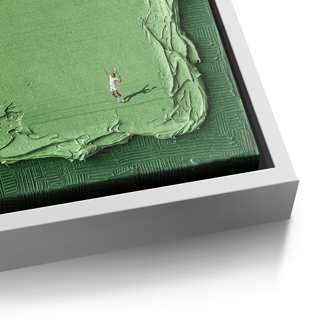 DOTCOMCANVAS Play Tennis Leinwandbild Detailansicht mit weißem Rahmen